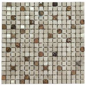 Мозаика NSmosaic Stone series K-731 камень полир.(15x15x4) 305x305
