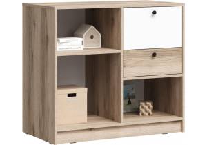Комод Woodville Кинд ТБ-01 586731 супермат белый, дуб делано