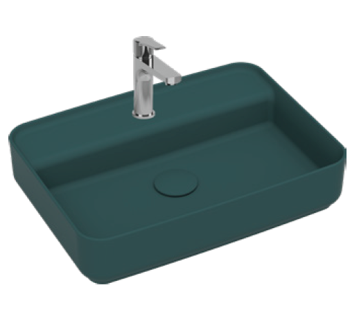Раковина Isvea Infinity 55 10NF66055SV-2P изумрудный матовый, 55x40