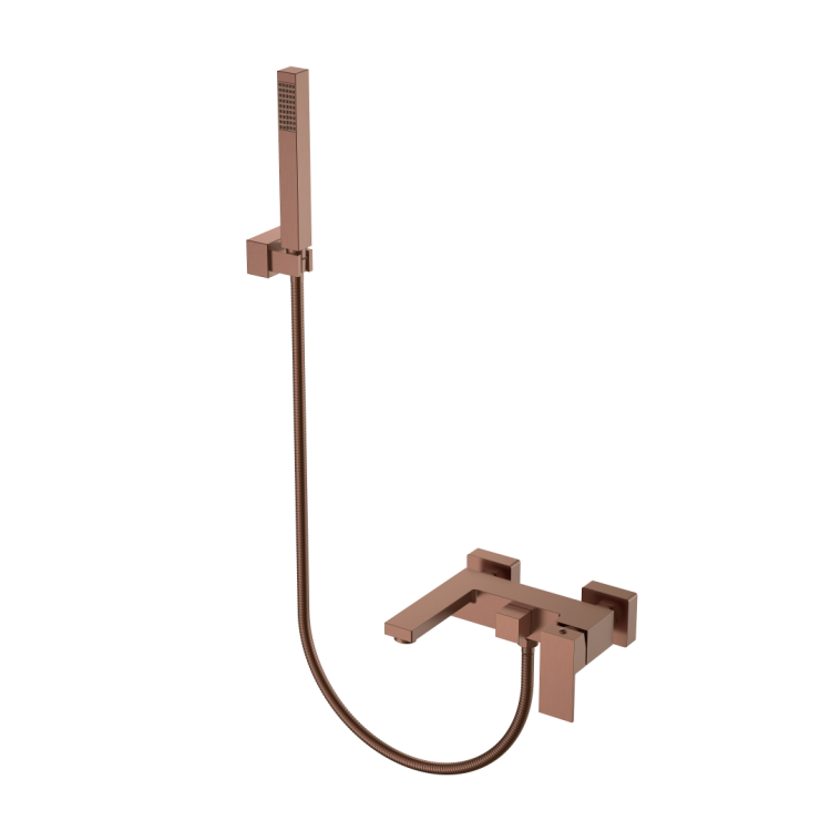 Смеситель для ванны Boheme Qubic 473-BRB Brushed Bronze