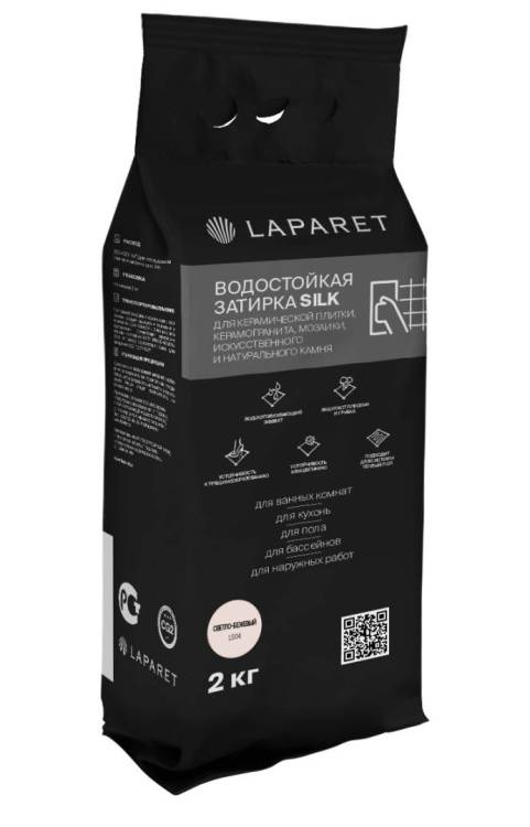 Затирка цементная Laparet-fuga Silk, св.беж водостойкая 2 кг