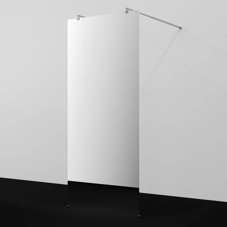 Душевая перегородка Wasserkraft Vechte (Фехте) 60W44-MR профиль хром, стекло зеркальное, 100x200