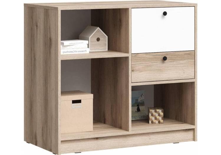 Комод Woodville Кинд ТБ-01 586731 супермат белый, дуб делано