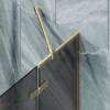 Шторка на ванну MaybahGlass MGV-919-3 99x140, поворотная, стекло графит матовый 6 мм, профиль золото фото 4
