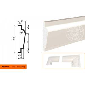 Молдинг LepninaPlast МВ-110/2 200x3x11