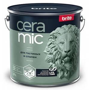 Краска для гостиных и спален Brite Ceramic матовая база С 2.7 л