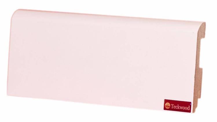 Плинтус МДФ TeckWood Белый прямой (под покраску) 2150х100х16