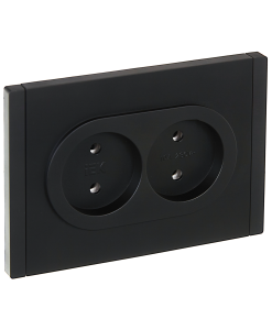 Розетка 2-местная IEK Forte&Piano FP-R20-10-1-K02 черный