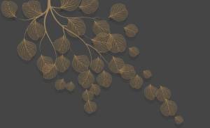 3D Фотообои Artegrafico «Утончённая ветвь в коричневых тонах» PL-093 песок