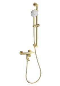 Смеситель для ванны Wonzon & Woghand WW-FE05L222-BG с душевым гарнитуром, брашированное золото