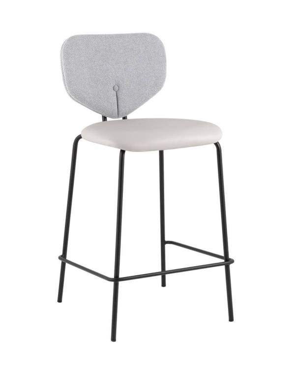 Стул полубарный Stool Group Masey B2339-H65 M8528+Curio-70 серый с серой экокожей