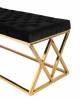 Банкетка Stool Group Инсигния BENCH-011-TG вельвет черный, сталь золото 99x45.5 фото 3