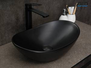 Раковина Gid Lago Bm9133 53352 черная матовая, 48x30.5x14.5