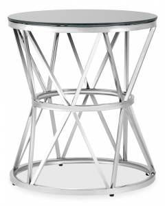 Стол журнальный Stool Group Вива EET-080 сталь серебро 50x50