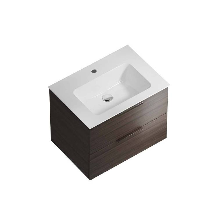 Тумба для комплекта Kerama Marazzi Piano Forte 65 подвесная, дымчатый вяз, с 2 ящиками