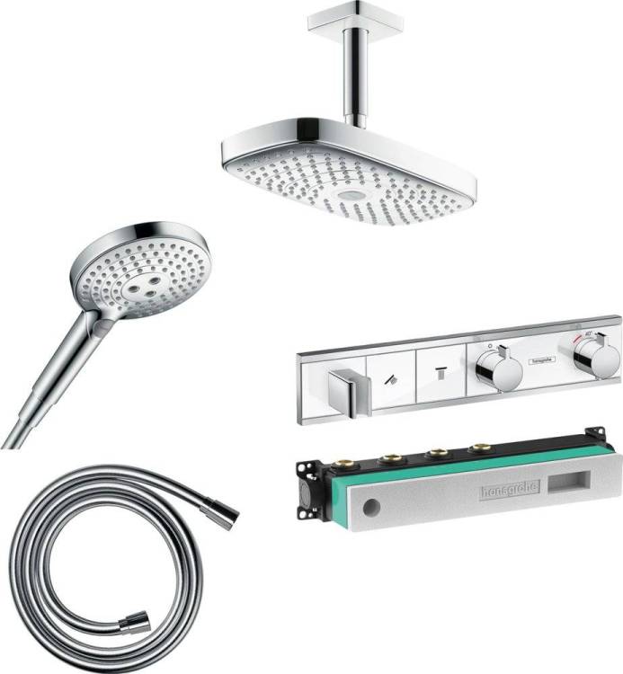 Душевой комплект Hansgrohe Raindance Select E 300 (2 jet) 27384400 + 26530400 + 28272000 + 15355400 + 15310180