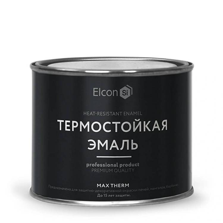 Эмаль термостойкая Elcon Max Therm графит до 700С 0.4 кг