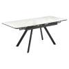 Стол Bradex Home Arthur RF 0655 керамогранит белый мрамор greys white, чёрный 120(184)x80x75 фото 4