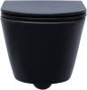 Унитаз подвесной Aquanet Lake LAKE-WB черный матовый, с сиденьем фото 10