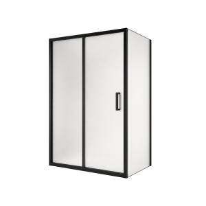 Душевой уголок Royal Bath Accord RB7110HPS-C-BL профиль черный, стекло матовое, 110x70x200