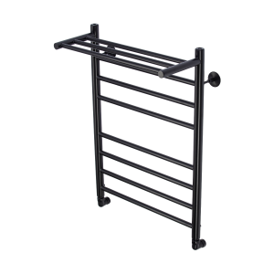 Полотенцесушитель водяной Comfysan Luce 015497 W-8 80/50 с полкой, черный матовый