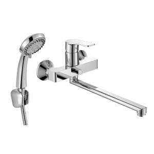 Смеситель для ванны Decoroom DR23 DR23043 одноручный универсальный с поворотным изливом 300 мм Хром
