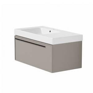Тумба с раковиной La Fenice Elba Cappuccino NFNC-01-ELB-C-90-3-90L бежевая матовая, 90 см