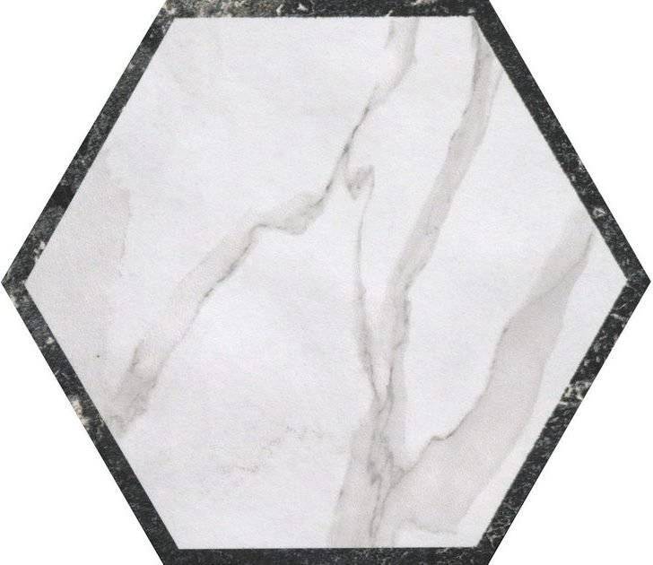Декор FAP Ceramiche Roma fLVB Deco Esagono Statuario Grafite 21.6x25