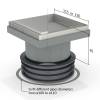 Душевой трап OMP Tea Kalamata 9977.592.9 2 в 1 11.5x11.5 см