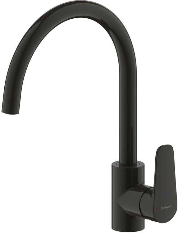 Смеситель для кухни Bravat Source Black F7173218BW-ENG черный
