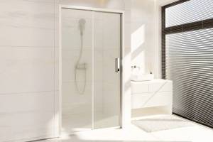 Душевая дверь в нишу Royal Bath Accord RB130HS-C-ST профиль сатин, стекло матовое, 130x200