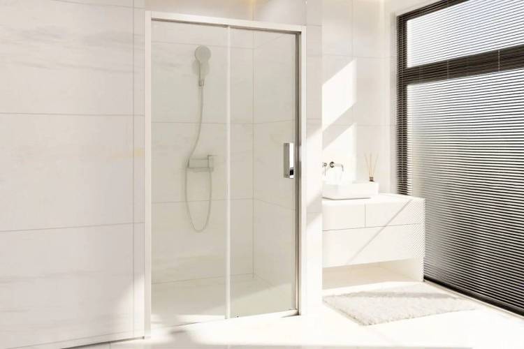 Душевая дверь в нишу Royal Bath Accord RB130HS-C-ST профиль сатин, стекло матовое, 130x200