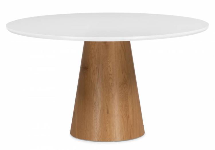 Стол Woodville Huge 15826 white, brown 120x120x75