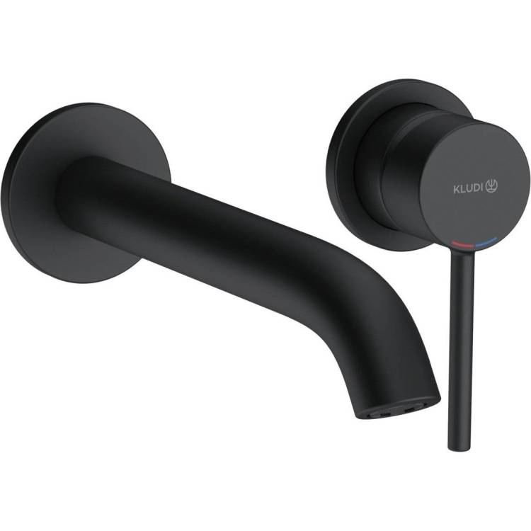 Смеситель для раковины Kludi Bozz 382453976S С ВНУТРЕННЕЙ ЧАСТЬЮ матовый черный