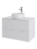 Тумба с раковиной Orange Line Li-80TuwMDF+B09-360W белая матовая, 80.5 см