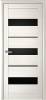 Межкомнатная дверь Albero Мегаполис Прага полотно Белый кипарис, стекло черное 700x2000