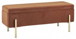 Банкетка-сундук Stool Group Болейн 20A544VF-MOMO-10 с ящиком, велюр терракотовый 110x42
