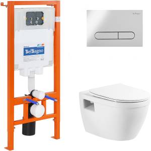 Комплект Belbagno Loto BB070CHR/SC/BB002-80/BB005-PR-CHROME кнопка хром