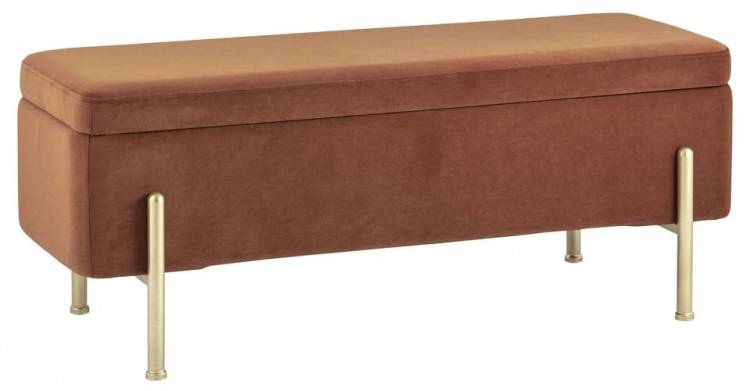 Банкетка-сундук Stool Group Болейн 20A544VF-MOMO-10 с ящиком, велюр терракотовый 110x42