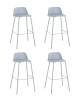 Набор из 4 барных стульев Stool Group Mist 8063T 75 blue 107 X4 серо-голубой