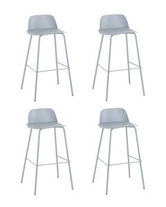 Набор из 4 барных стульев Stool Group Mist 8063T 75 blue 107 X4 серо-голубой