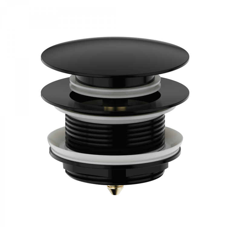 Донный клапан для ванны Wonzon & Woghand WW-SS105-MB Черный матовый