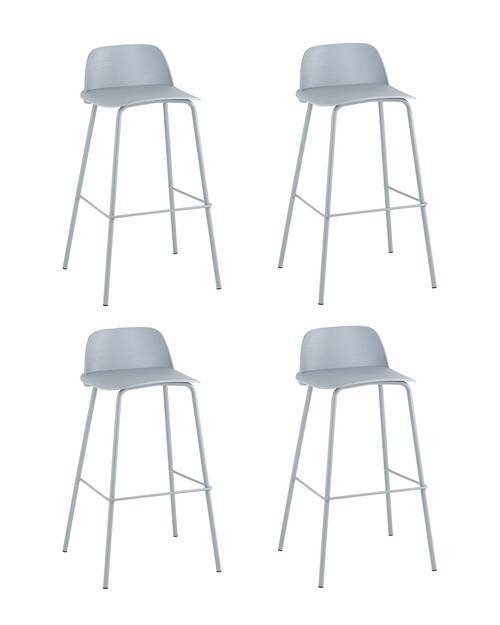Набор из 4 барных стульев Stool Group Mist 8063T 75 blue 107 X4 серо-голубой