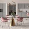 Набор из 2 полубарных стульев Bradex Home Turin FR 0163P пудровый с золотыми ножками фото 11