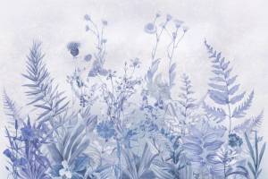 3D Фотообои Artegrafico «Цветы в поле в холодных тонах» HRB-043 канвас