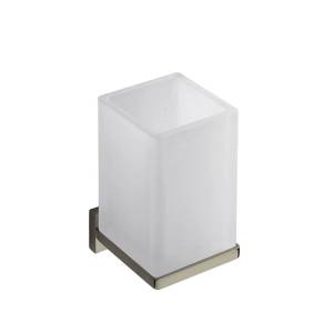 Стакан Colombo Look B1602.HPS1-VAN подвесной, нержавеющая сталь, матовое стекло