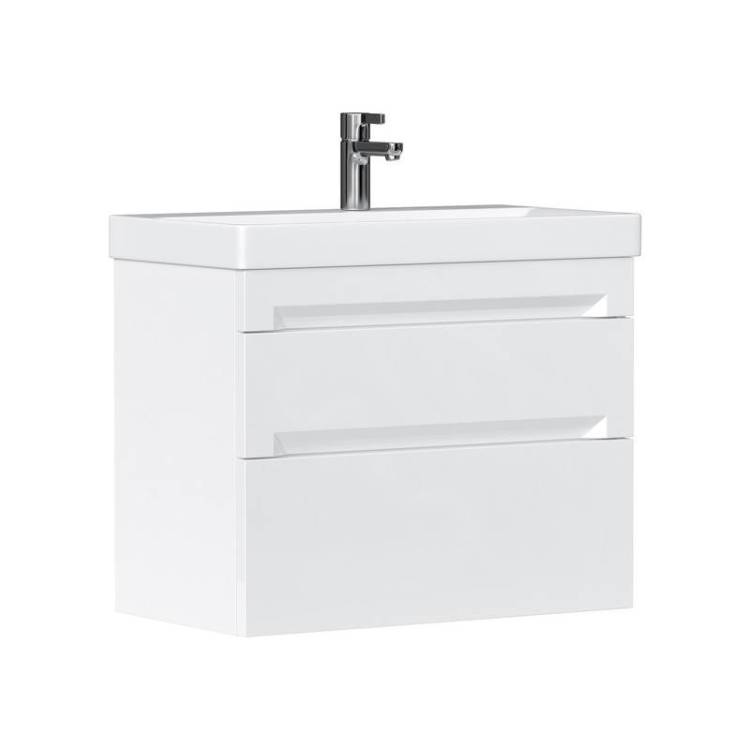 Тумба с раковиной Equil Corner 70 подвесная, белая