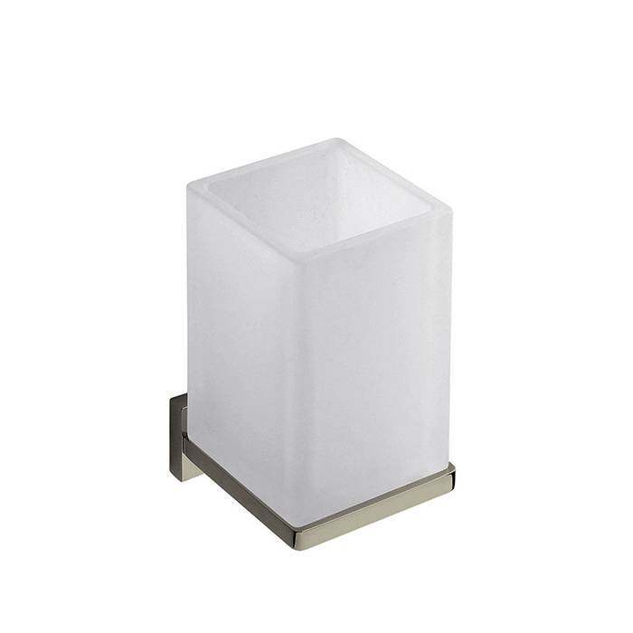 Стакан Colombo Look B1602.HPS1-VAN подвесной, нержавеющая сталь, матовое стекло