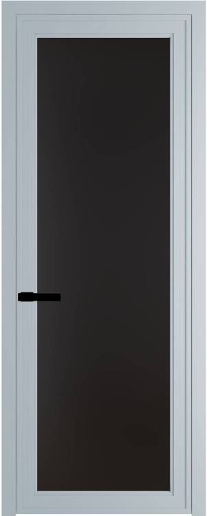 Межкомнатная дверь Profil Doors 1 AGP цвет профиля Серебро, стекло безопасное 6 мм монохром черный 600x2000