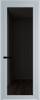 Межкомнатная дверь Profil Doors 1 AGP цвет профиля Серебро, стекло безопасное 6 мм черное тонированное 600x2000